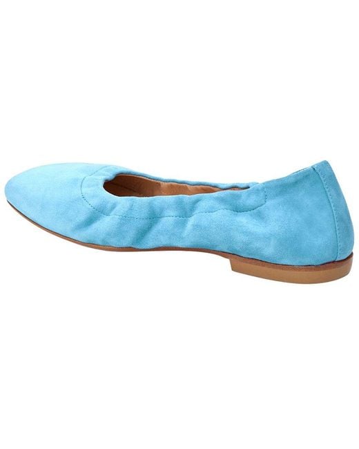 Jack Rogers Blue Santa Leather Ballet Flat