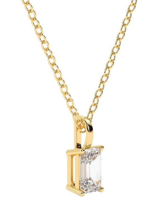 Diamond Select Cuts Metallic 14K 1.00 Ct. Tw. Diamond Pendant Necklace