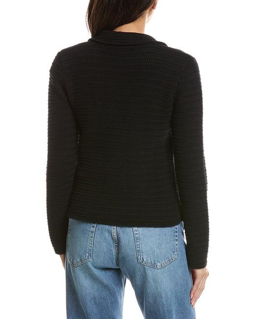 FRAME Black The Crochet Blazer
