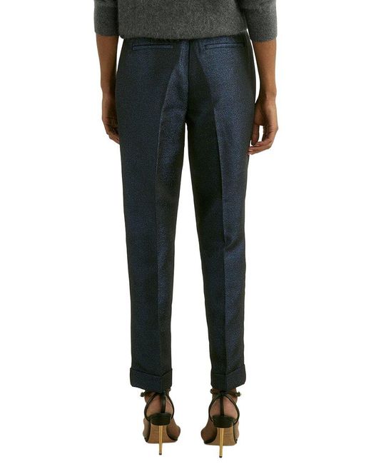 Reiss Black Sienna Sparkle Taper Trouser