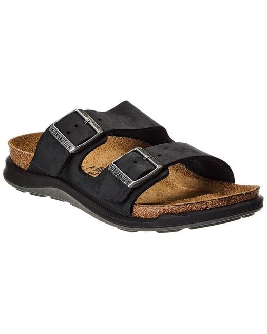 Birkenstock Black Arizona Crosstown Oiled Leather Sandal