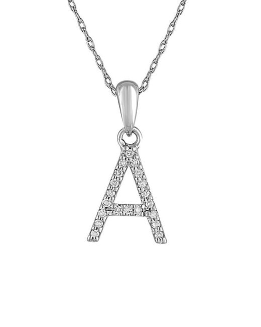 Sabrina Designs 14k White Gold Diamond A-z Initial Necklace (a-z)