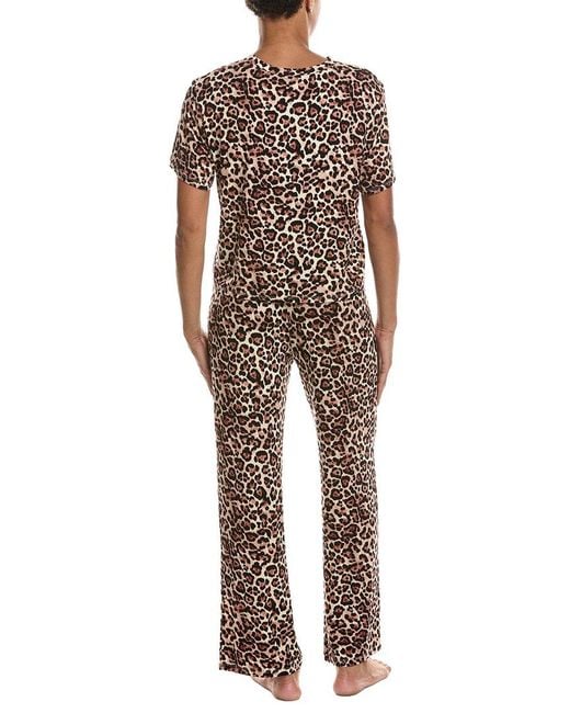 Honeydew Intimates Brown 2Pc All American Jersey Pajama Set