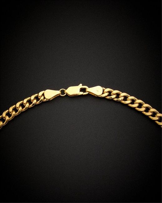 Italian Gold Black 14K Miami Cuban Necklace