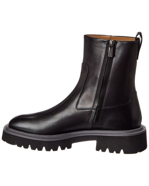 Ferragamo Black Fulvio Leather Boot for men