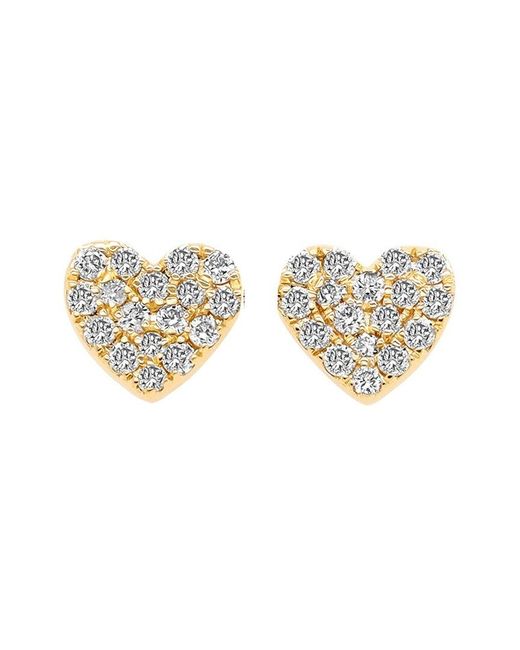 Diana M White 14k 0.08 Ct. Tw. Diamond Earrings