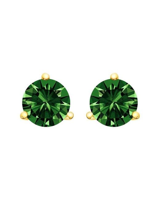 Haus of Brilliance Green 14K 1.00 Ct. Tw. Lab-Grown Diamond Stud Earrings