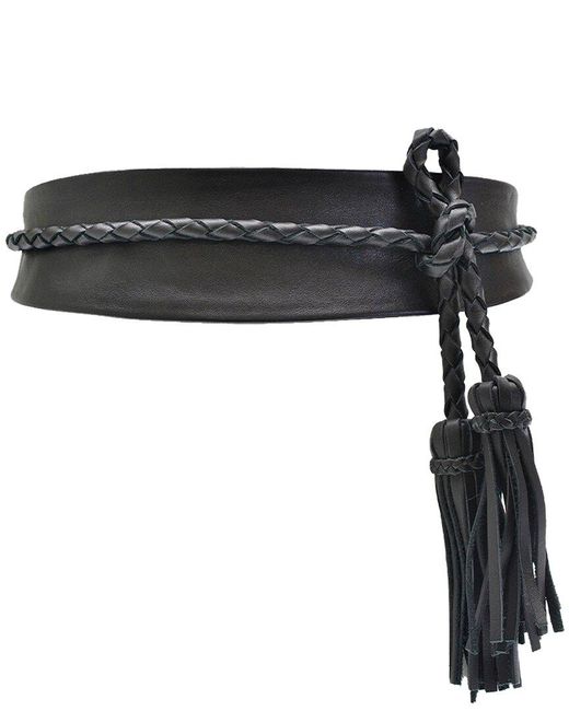 Ada Black Lucky Wrap Leather Belt
