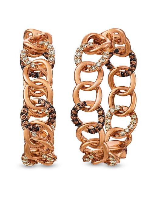 Le Vian Metallic 14k Rose Gold 0.89 Ct. Tw. Diamond Earrings