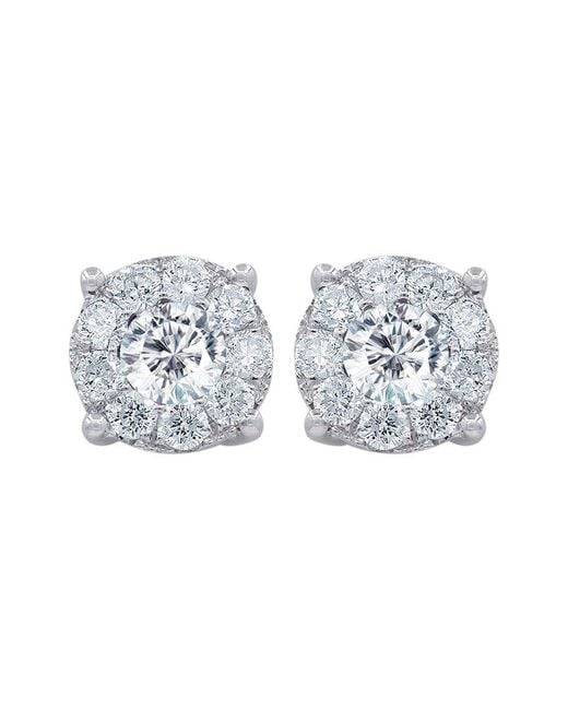 Diana M Multicolor Fine Jewelry 18k 0.80 Ct. Tw. Diamond Studs