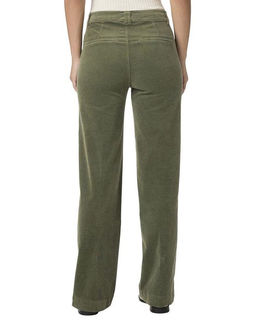 PAIGE Green Sasha High Rise Column Straight Leg Jean