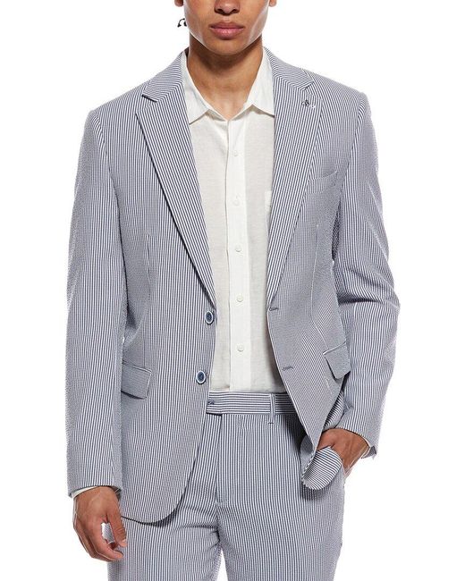 Scotch & Soda Gray Seersucker Sportcoat for men