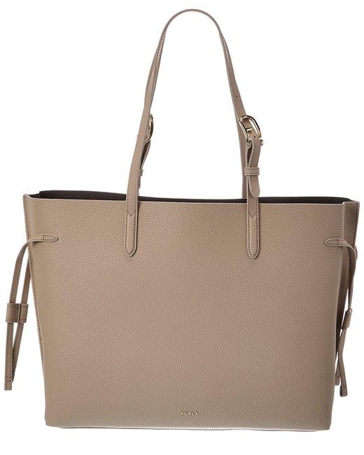 Furla Natural Ava Leather Tote