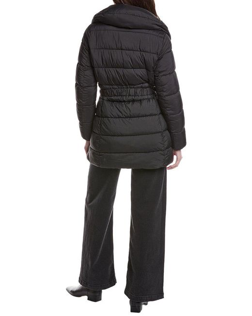 Kenneth Cole Black Powder-Touch Puffer Coat