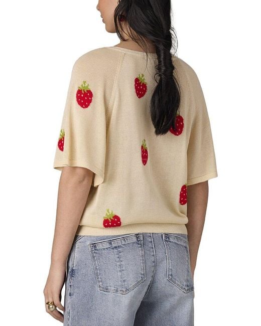 Wit & Wisdom Gray Bat Wing V-Neck Jacquard Top