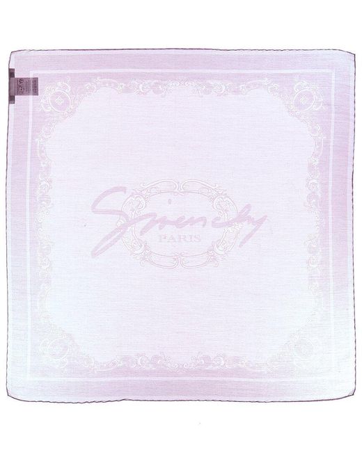 Givenchy Purple Small Quare Cotton Scarf