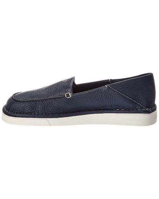 Prada Blue Leather Loafer for men