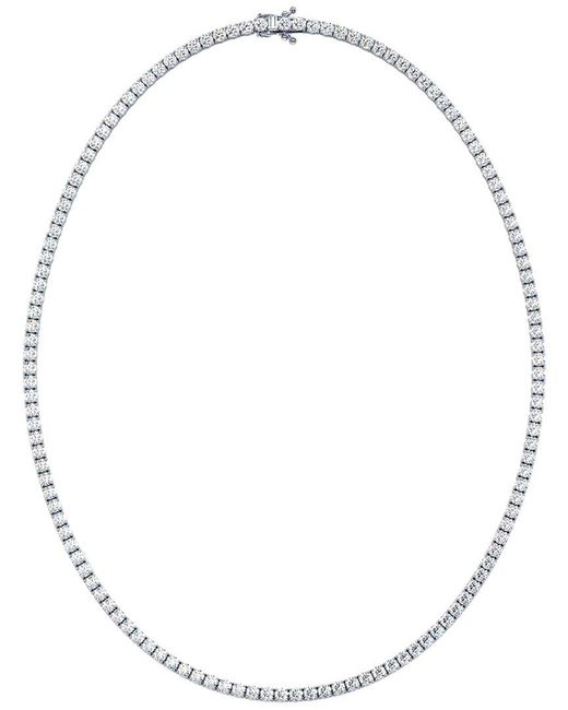 Lab Grown Diamonds Metallic 14K 10.00 Ct. Tw. Lab-Grown Diamond Straight Line Necklace