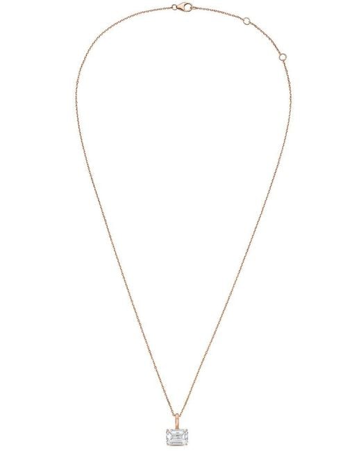 Diana M White Diana M. 14K Rose 9.00 Ct. Tw. Lab-Grown Diamond Solitaire Pendant