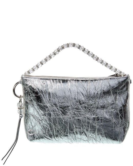Jimmy Choo Metallic Callie Leather Clutch