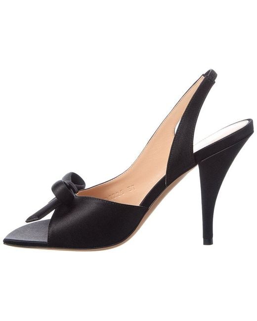 Dior Metallic Bow Satin Slingback Sandal