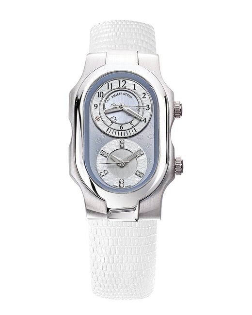Philip Stein White Swiss Signature Diamond Watch