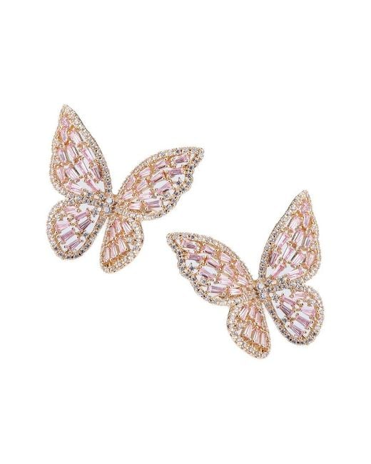 Eye Candy LA Pink Luxe Collection Cz Rose Drop Earrings
