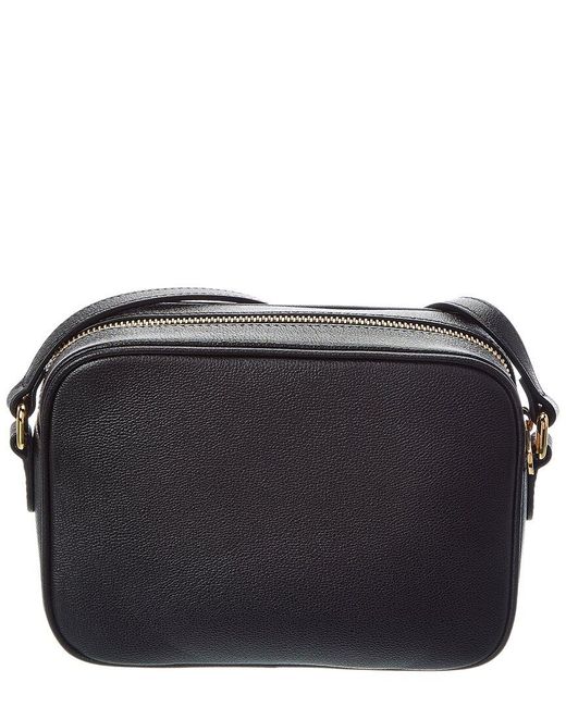Burberry Black Small Check Canvas & Leather Camera Bag