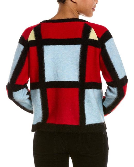 Kier + J Red Kier + J Tile Mohair & Wool-blend Pullover Sweater