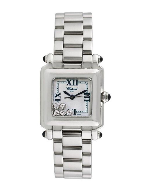 Chopard Gray Happy Sport Diamond Watch, Circa 2000S (Authentic Pre-Owned) for men