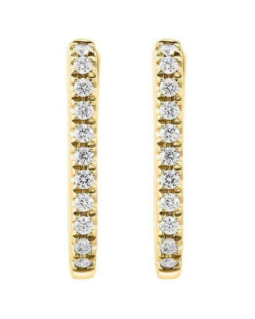 Effy Fine Jewelry Metallic 14K 0.22 Ct. Tw. Diamond Earrings