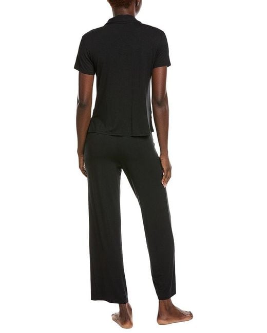 Natori Black 2Pc Shirt & Pant Set