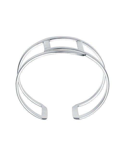 Genevive Jewelry White Silver Bracelet