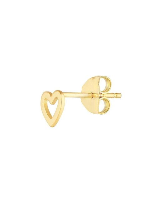 HAWLEY ST Metallic 14K Heart Earrings