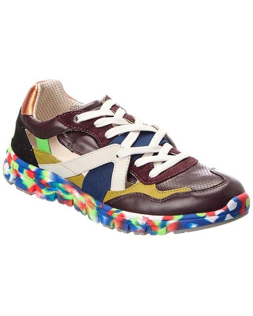 Dolce & Gabbana Blue Leather & Suede Sneakers for men