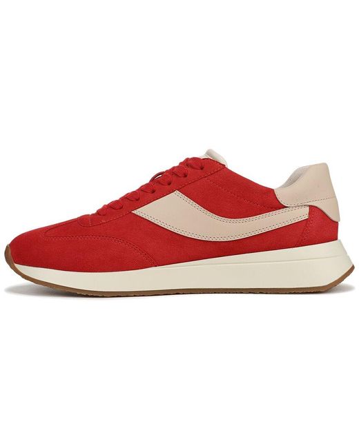 Vince Red Olla Runner Leather Sneaker