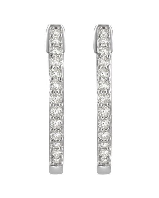 Lab Grown Diamonds White 0.49 Ct. Tw. Lab-Grown Diamond Hoops