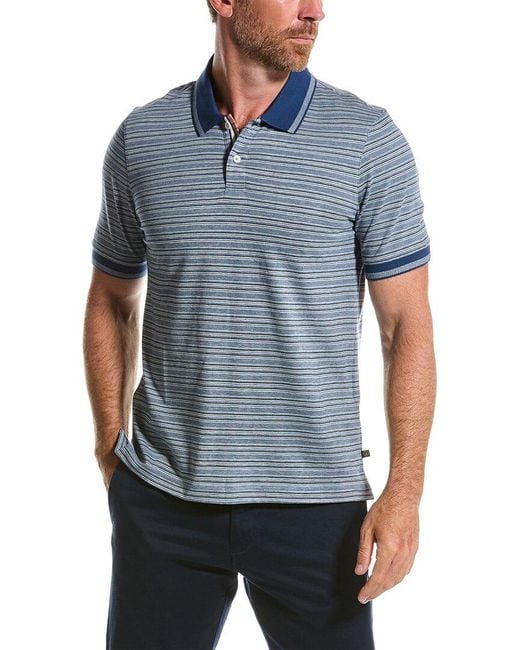 Ted Baker Blue Beakon Slim Fit Striped Polo Shirt for men