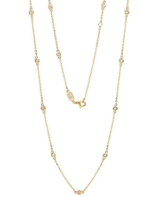 Suzy Levian White 14K 0.50 Ct. Tw. Diamond Station Necklace