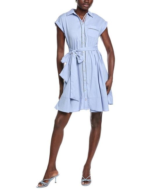 Hunter Blue Flared Mini Dress