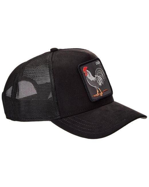 Goorin Bros Black The Suede Rooster Trucker Hat for men