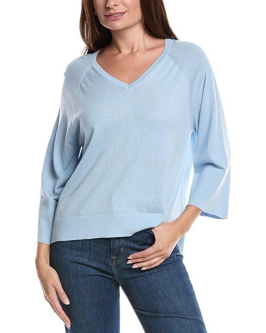 Forte Blue Easy Silk & Cashmere-Blend Sweater