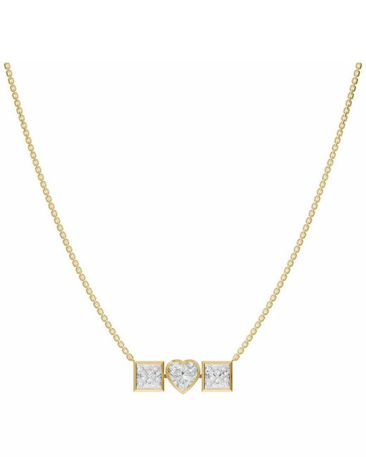 Lab Grown Diamonds Metallic 14K 3.75 Ct. Tw. Lab-Grown Diamond Necklace