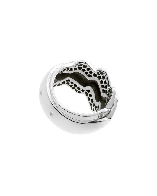 Van Cleef & Arpels Gray 18K 0.70 Ct. Tw. Diamond Wave Ring (Authentic Pre-Owned)