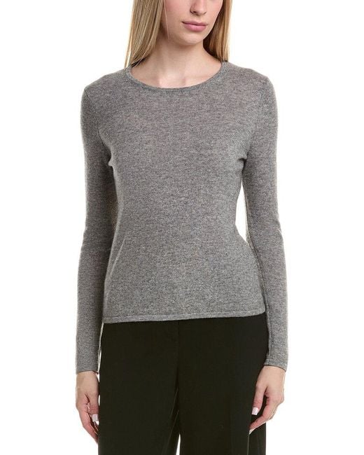 Bruno Magli Gray Classic Crewneck Wool & Cashmere-Blend Sweater
