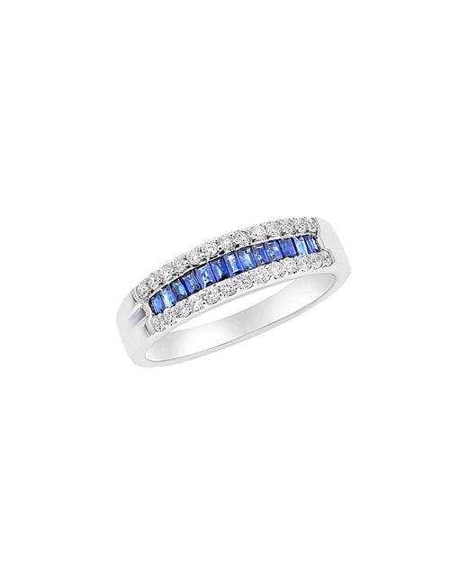 Diana M Blue Fine Jewelry 18k 0.75 Ct. Tw. Diamond & Sapphire Ring