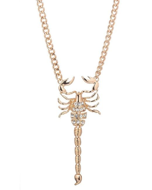 Eye Candy LA Metallic The Luxe Collection Crystal Scorpio Pendant Necklace