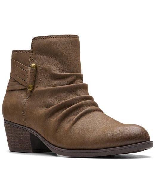 Clarks Brown Charlten Rosa Leather Bootie