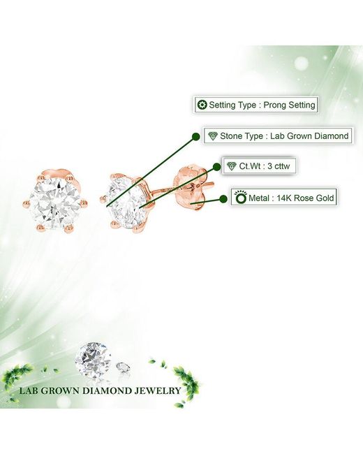 Amairah White 14K 3.00 Ct. Tw. Lab-Grown Diamond Stud Earring
