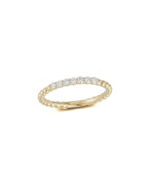 Nephora White 14k 0.18 Ct. Tw. Diamond Beaded Ring
